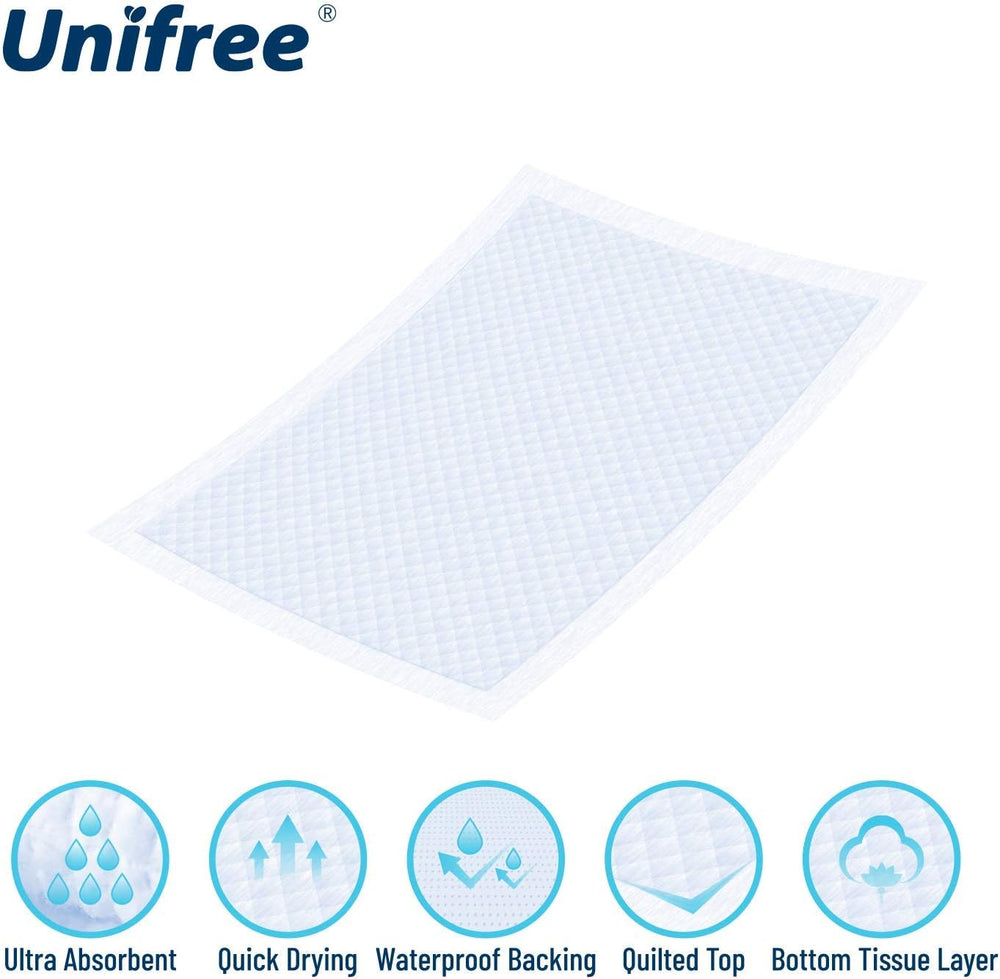 Unifree Disposable Underpads, Bed Pads, Incontinence Pad, Super Absorbent, 40...