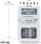 Travel Pro | Adjustable Standing Garment Steaming Rack with Hanger | Fast, Foldable, Sturdy, Portable Steam Ironing Solution for Travel & Home
