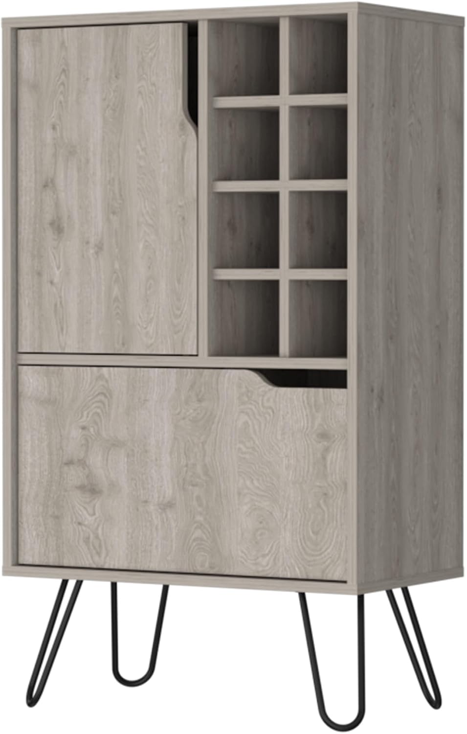 Rectangle Wine Cabinet with Drawers, Storage Locker Pantry Sideboard for Kitc...