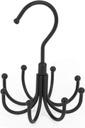2 Pack Belt Hanger, Space Saving Belt Organizer for Closet, Max 48 Storage Capacity, Rotating Belt Rack Closet Organizers and Storage for Hanging Belt, Ties, Black