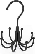 Belt Hanger, Space Saving Belt Organizer for Closet, Max 24 Storage Capacity, Rotating Belt Rack Closet Organizers and Storage for Hanging Belt, Ties, Black