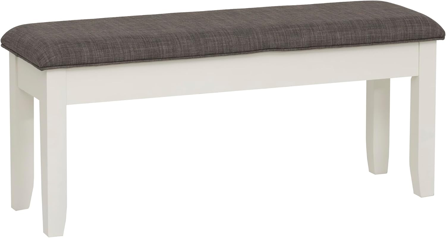 Powell Furniture Jane Storage, Antique White Dining Bench,