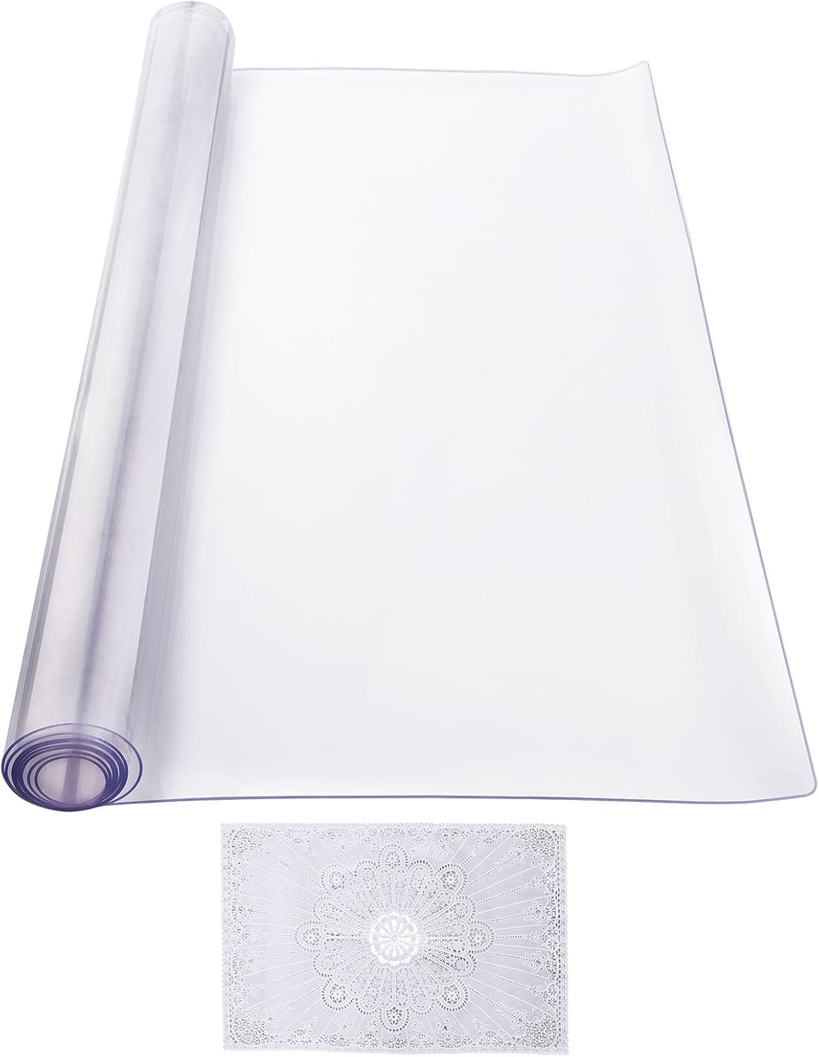 VEVOR Plastic Table Cover, 42 x 60 Inch 2.0 mm Thick Clear PVC Desk Mat Protector, Waterproof & Easy Cleaning Desk Pad Tablecloth, for Office, Dresser, Dining Room, Night Stand
