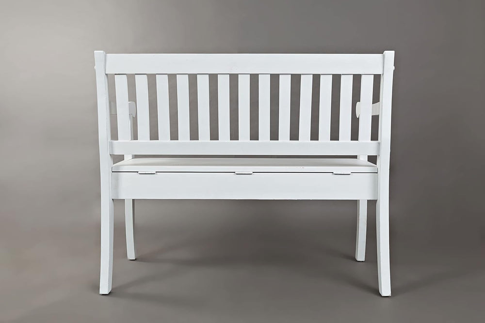 Jofran Inc. Artisan's Craft Farmhouse Distressed Acacia Storage Bench
