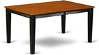 East West Furniture QUKE5-BCH-LC 5 Piece Dinette Set for 4 Includes a Rectangle Dining Room Table with Butterfly Leaf and 4 Faux Leather Kitchen Dining Chairs, 40x78 Inch, Black & Cherry