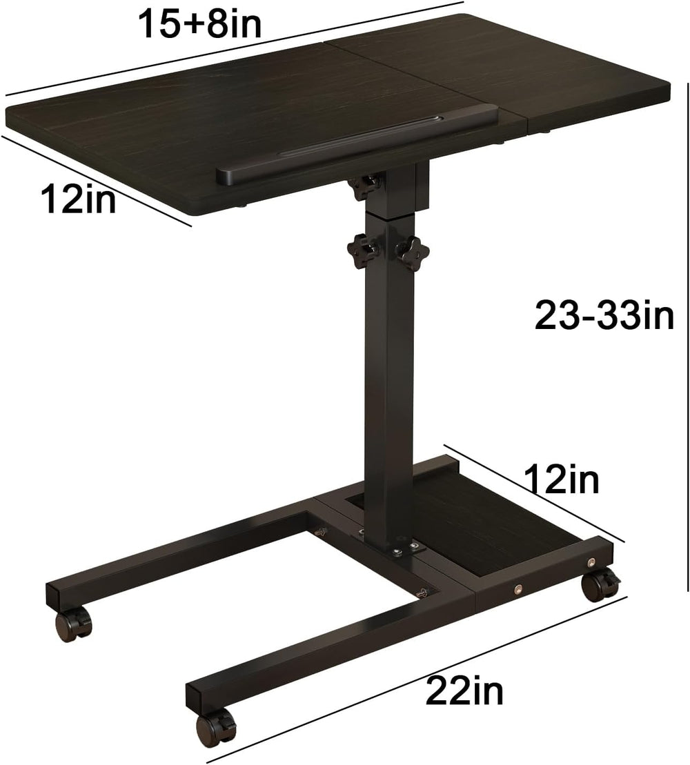 Laptop Desk Stand for Bed Portable Desk Overbed Bedside Mobile Laptop Table R...