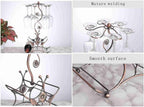 Wine Rack and Wine Glass Holder-Hold 4 Wine Bottles and 6 Glasses-Perfect for Home Kitchen Decor & Kitchen Storage Rack
