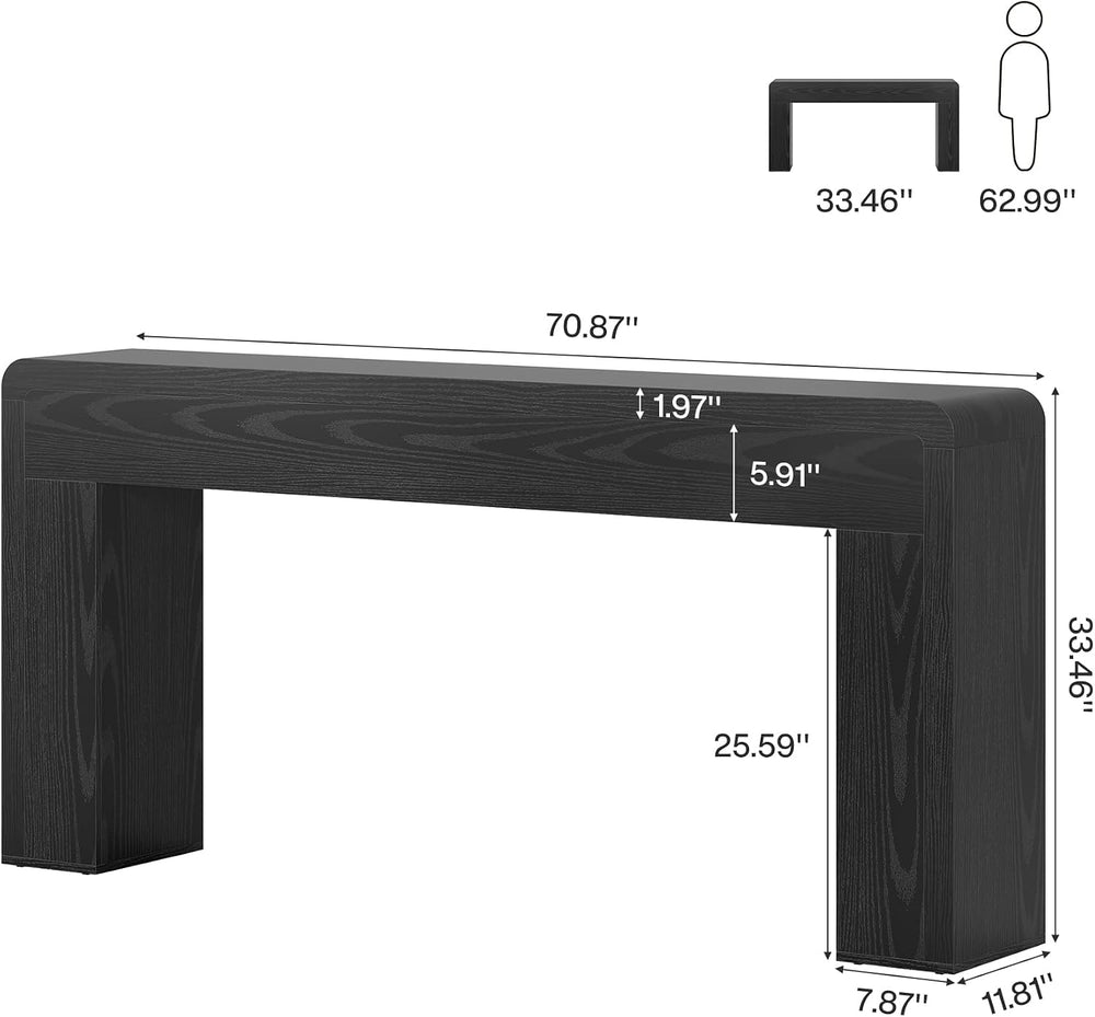 Tribesigns 70.9-Inch Extra Long Console Table | Rustic Wooden Sofa Table Behi...
