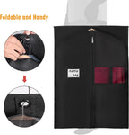 Syeeiex 72 Inch Dress Bags for Gowns, Dress Garment Bag, Set of 3, Black | Breathable Suit Bag, Dustproof Hanging Garment Bag, Clear Window and ID Card Holder for Fur Coat and Long Dress Gown
