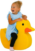 Children's Factory Disco the Duck Rocker, Yellow Foam Kids Stool, Toddler Soft Seating Chair for Daycare, Preschool and Home, Lightweight and Easy to Clean, Little Explorers Collection