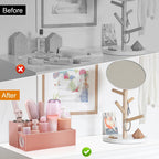 Hair Tool Organizer - Bathroom Vanity Organizers and Storage, Hair Styling Accessories Hot Tools Organizer Hair Dryer, Blow Dryer, Curling Iron, Flat Iron, Hair Straightener, Pink