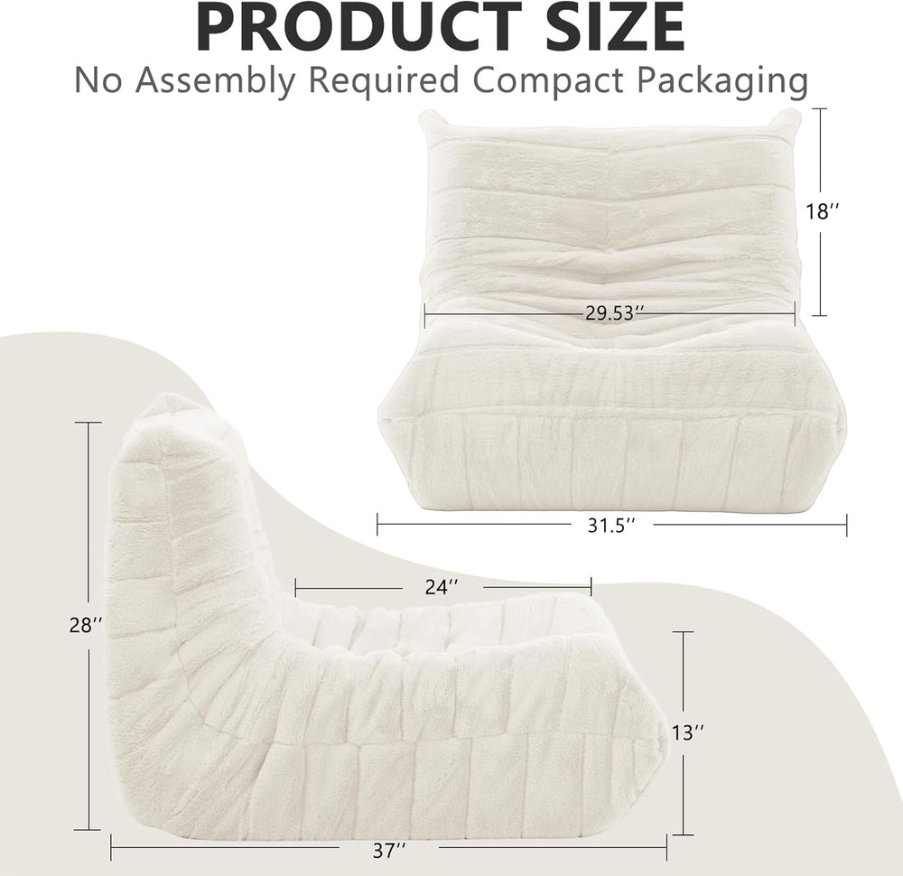 Bean Bag Chair for Adults, Giant Bean Bag Sofa Oversized Beanbag Chairs, Fire...