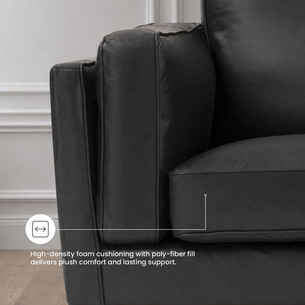 Valencia Artisan Full Leather Loveseat Sofa 66”| Pure Full Italian Nappa Leat...