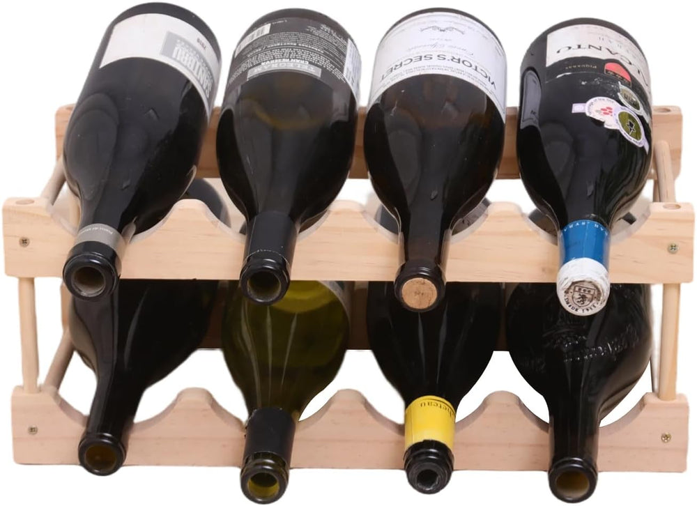 Wooden Stackable Storage Modular Small countertop Wine Rack Cabinet-Freestand...