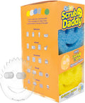 Scrub Daddy 6 Kitchen Sponges & 1 Daddy Caddy Dish Sponge Holder - BPA Free & Made with Polymer Foam - Stain & Odor Resistant, Scratch-Free Multipurpose Scrubbers
