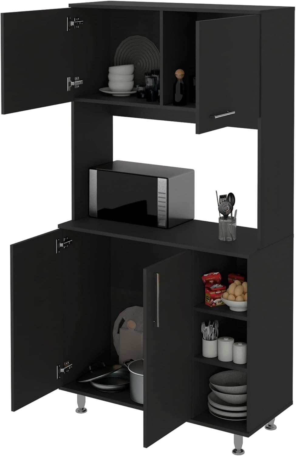 Pantry Cabinet, Three Open Shelves