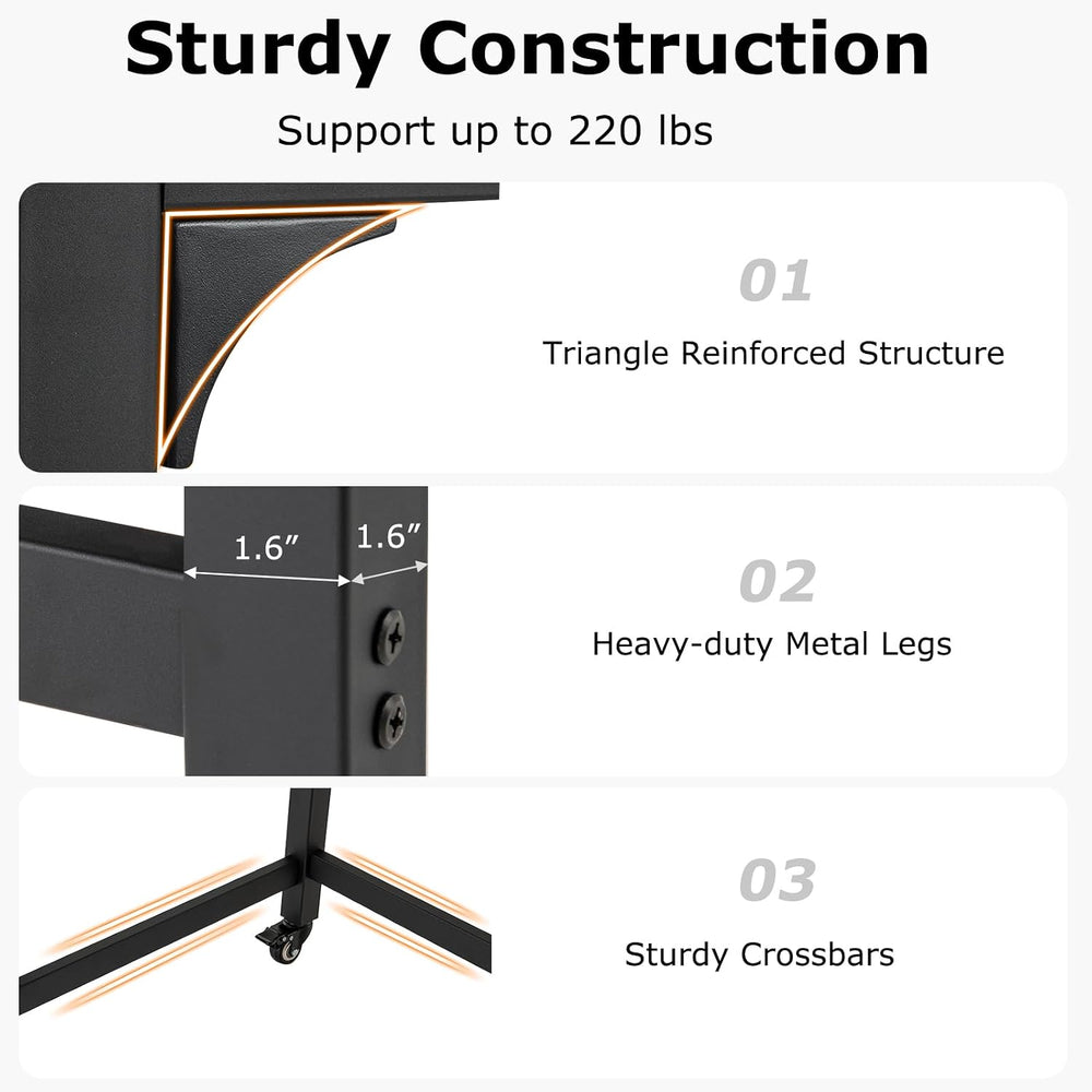 Tangkula Conference Room Table Set of 2, Mobile Computer Desk