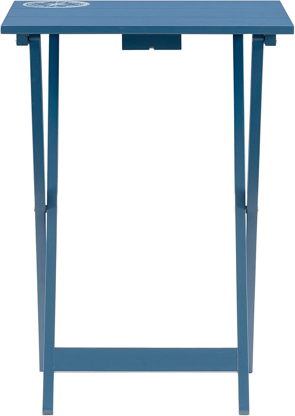 Linon SAMM Navy Trey Table Set with Compass Accent Includes Four Trey Tables ...