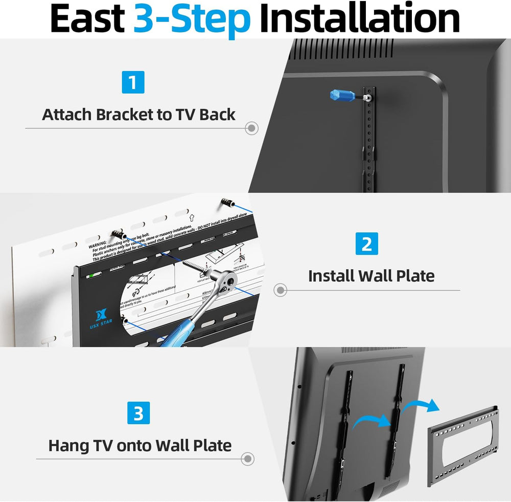 85 86 98 100 inch Heavy Duty TV Wall Mount for 55-120 inch Large TVs up to 22...