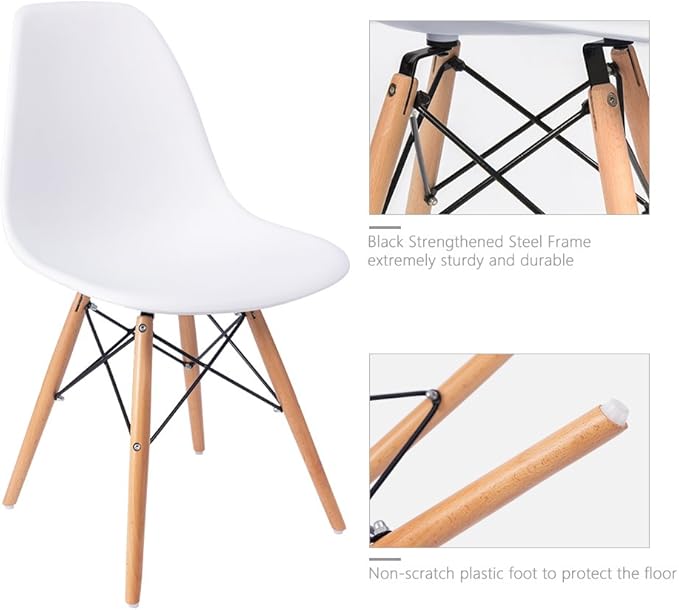Furmax Modern Style Dining Chair Mid Century Modern DSW Chair, Shell Lounge P...