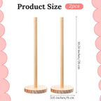 2 Pcs Scrunchie Holder Stand Hair Tie Organizer Vertical 15-20 Scrunchies Hairs Accessories Organizer Display Scrunchy Wood Hair Tie Holder Storage for Women Bathroom Bedroom Decor
