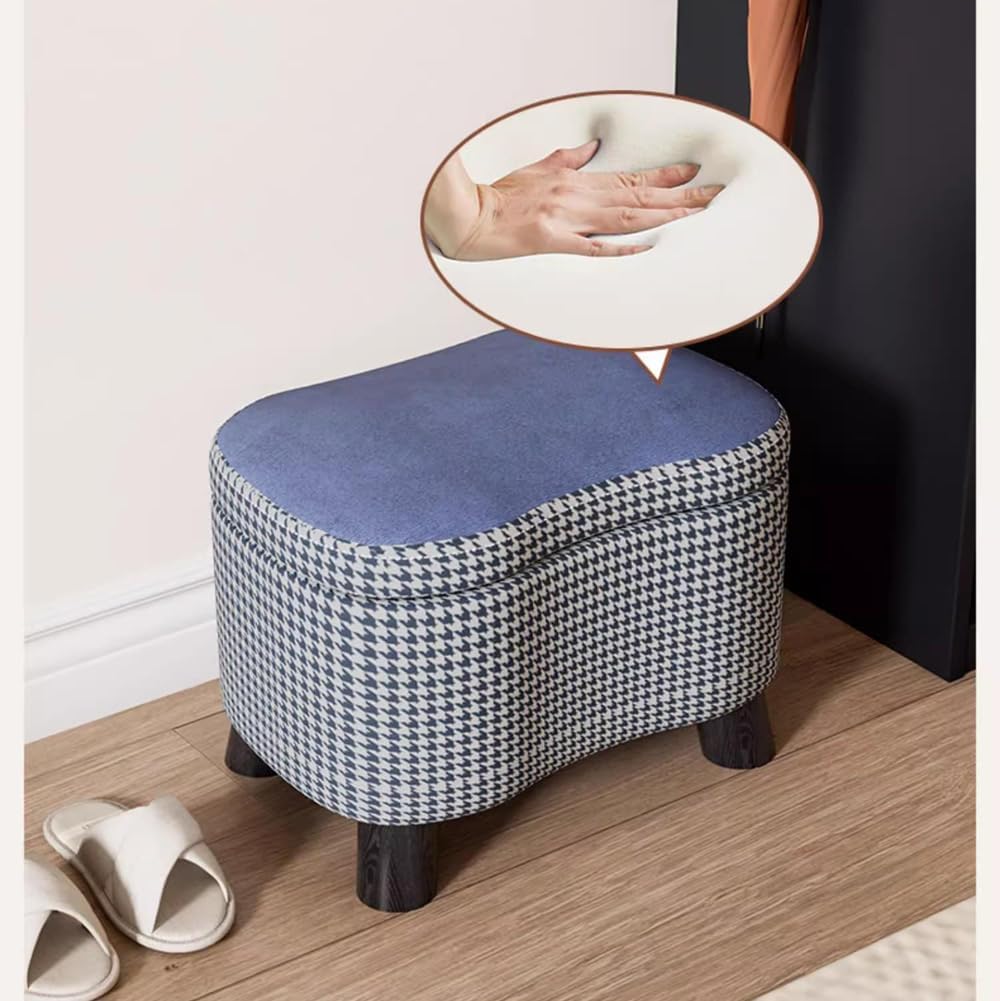 Storage Ottoman with Removable Cover,Soft Foot Rest Stool Upholstered Padded ...