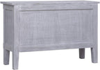 Mid-Century Modern Sideboard with Grey Wash Finish Solid Mahogany Wood Two Drawers for Dining Room Living Room Office Storage
