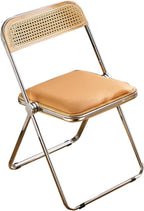 Portable Folding Cushioned Side Chair for Home Bedroom and Kitchen Comfortable and Compact 46 * 45 * 78cm(Original Color)