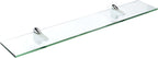 Spancraft Glass F-10x36-Chrome Falcon Glass Shelf, Chrome, 10" x 36"