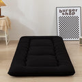 MAXYOYO Japanese Floor Mattress Futon Mattress, 4" Thicken Tatami Mat Sleeping Pad Foldable Roll Up Mat Boys Girls Dormitory Pad Kids Floor Lounger Pillow Bed, Charcoal Grey, Queen Size