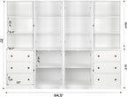 TUSY 71" Bookshelf Bookcase, 3-Tier Modern Bookshelves 3 Large Drawer, Wood Filing Cabinet with Open Storage Shelf, Glass Doors 5-Tier Fixed Storage Shelves for Home Office (Wood)