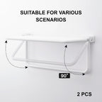 Foldable RV Shoe Rack, 13INCH Aluminum Wall-Mounted Camping Shoe Organizer, 90° Foldable Design for Space Saving, Easy Install Shoe Holder for RV, Camper, Tiny House, Apartment