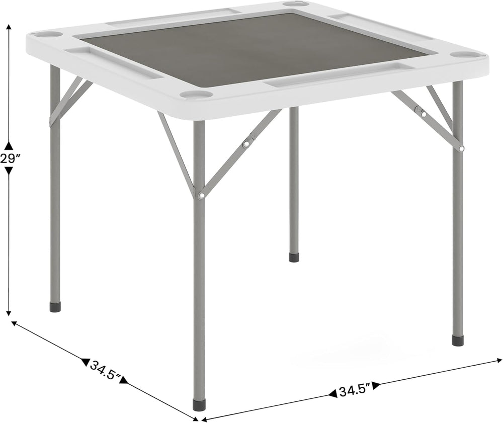 Flash Furniture 34.5" White Folding Card Game Table
