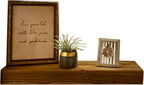 joelsantiques - 18 Inch Wooden Floating Shelves for Wall - 18x8x2 in - Made of Natural Wood - Heavy Duty Rustic Wall Shelves for Bedroom - Perfect for Living Room, Kitchen - Medium Brown