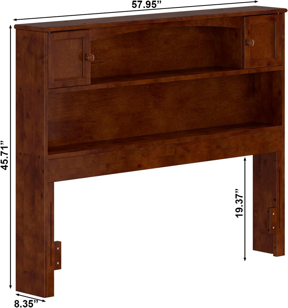 AFI, Newport Full Bookcase Headboard, Walnut