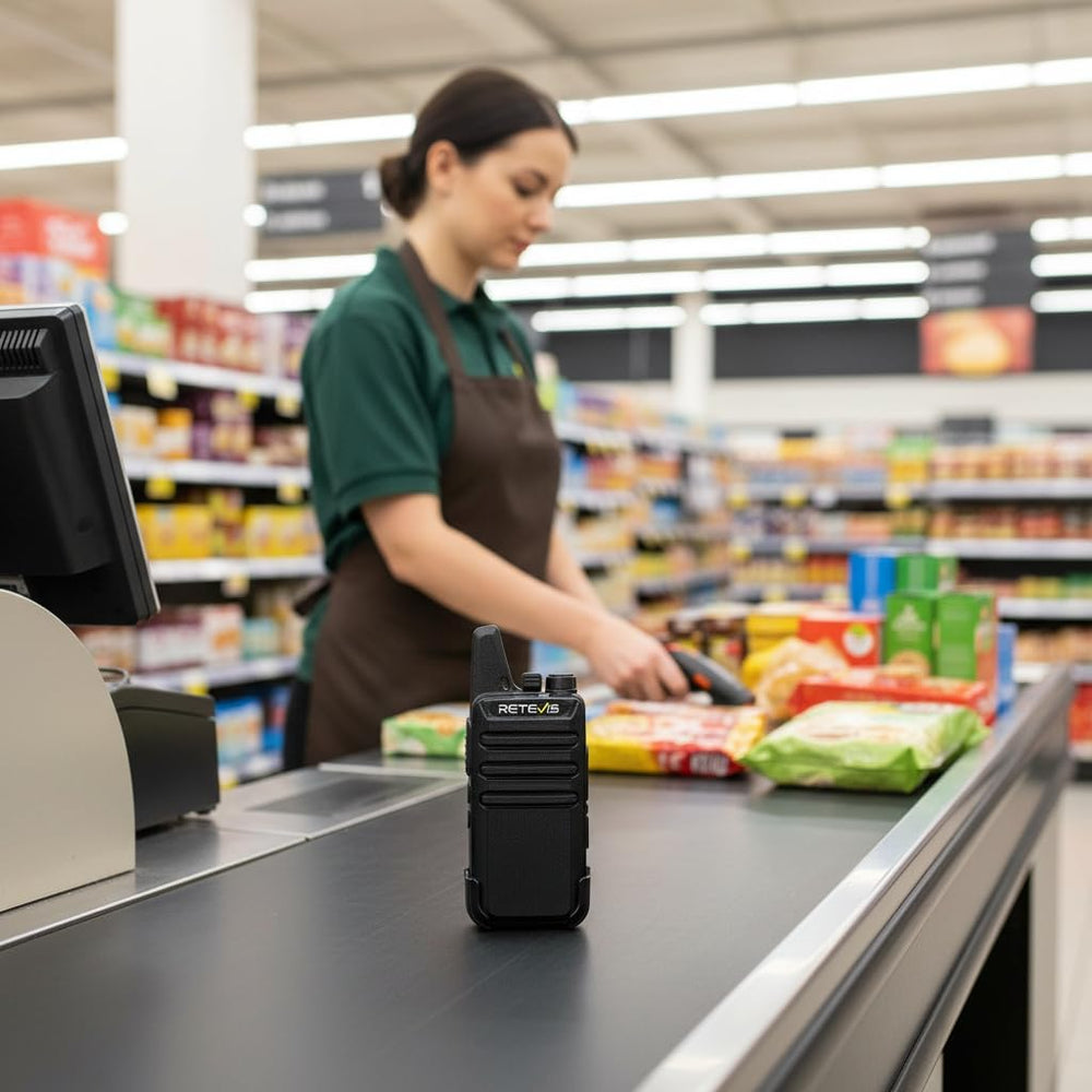 Retevis RT22 Commercial FRS Walkie Talkies Rechargeable Long Range (6 Pack)
