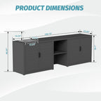 Domi Outdoor Kitchen Island with Sink, Aluminum Outdoor Kitchen Cabinet with Large Storage Space, Powder-Coated Weather Resistant Patio BBQ Prep Station with Drop-in Sink and Wide Countertop
