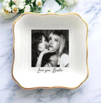 Chillever Personalized Friendship Jewelry Dish, Sisters Jewelry Dish, Custom Besties Gifts, Bff Gifts, Friendship Gift, Best Friend Gift for Women, Customized Jewelrys Plate, Birthday, Christmas