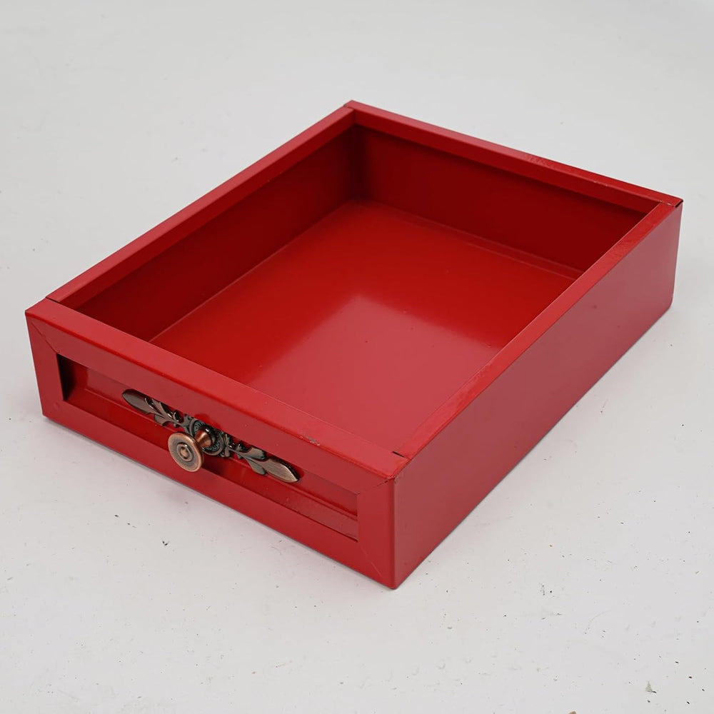 Industrial Metal Container Side Table 3-Tier Iron Cabinet with Drawer and Pas...