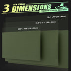 K KNODEL Small Office Leather Desk Mat, Mouse and Keyboard Pad, Computer and Laptop Mat, Desktop Protector and Cover, Writing Pad and Blotter (23.6"x13.8", Dark Green)