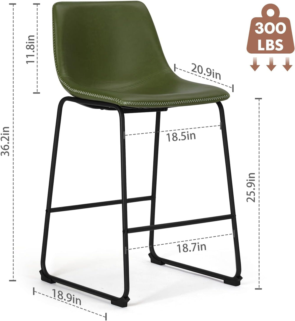 OLIXIS 26" Counter Height Bar Stools Set of 2 for Kitchen Island