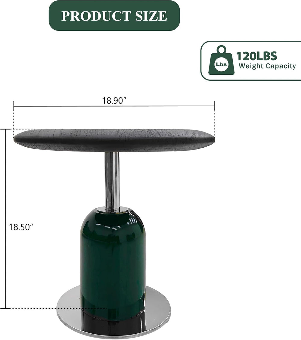 18.9'' Round End Table for Living Room, Modern Accent Side Table with...