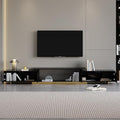homary Extendable TV Stand, Modern Entertainment Center with Drawers, Adjustable Length Media Console for Living Room Bedroom (Black)