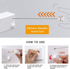 Retractable Clothesline |Indoor Outdoor Clothes Line | Heavy Duty Clothes Drying Laundry Line | Wall Mounted Drying Rack Clothing Line | Retracting Hanging | Lock to Prevent Sagging