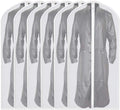 Garment Bag Covers 24''X54'' Lightweight White PEVA Breathable Bags (Pack of 6) with Study Full Zipper for Closet Clothes Storag (24''X55'', White)