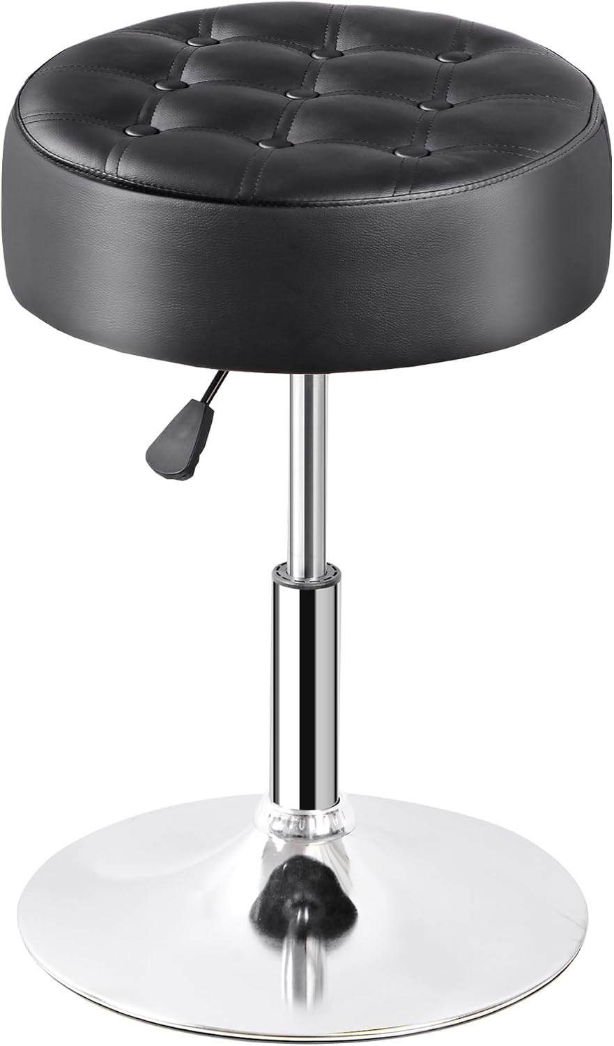 LEMY Adjustable Vanity Stool with 360° Swivel,Hydraulic Lift Round Makeup Cha...