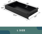FLEXISPOT Under Desk Pull-Out Drawer Standing Desk Storage Organizer, Sliding Security Workstation Drawers (L, Black)