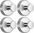 Suction Cup Hooks for Shower No-Drill Bathroom Hooks for Towels, Robes, Loofah Mountable on Bathroom Walls, Kitchen, Glass, Mirrors,Tile,Smooth Non-Porous Surfaces,Removable,4pcs,Chrome Polished