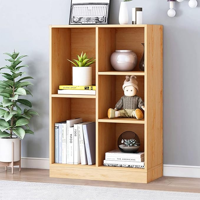 IOTXY Open Shelf Low Bookcase - Wooden 3-Tier Floor Standing Display Cabinet ...