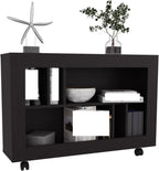 Console Table Cart, 5 Shelves, 4 Casters,for Kitchen